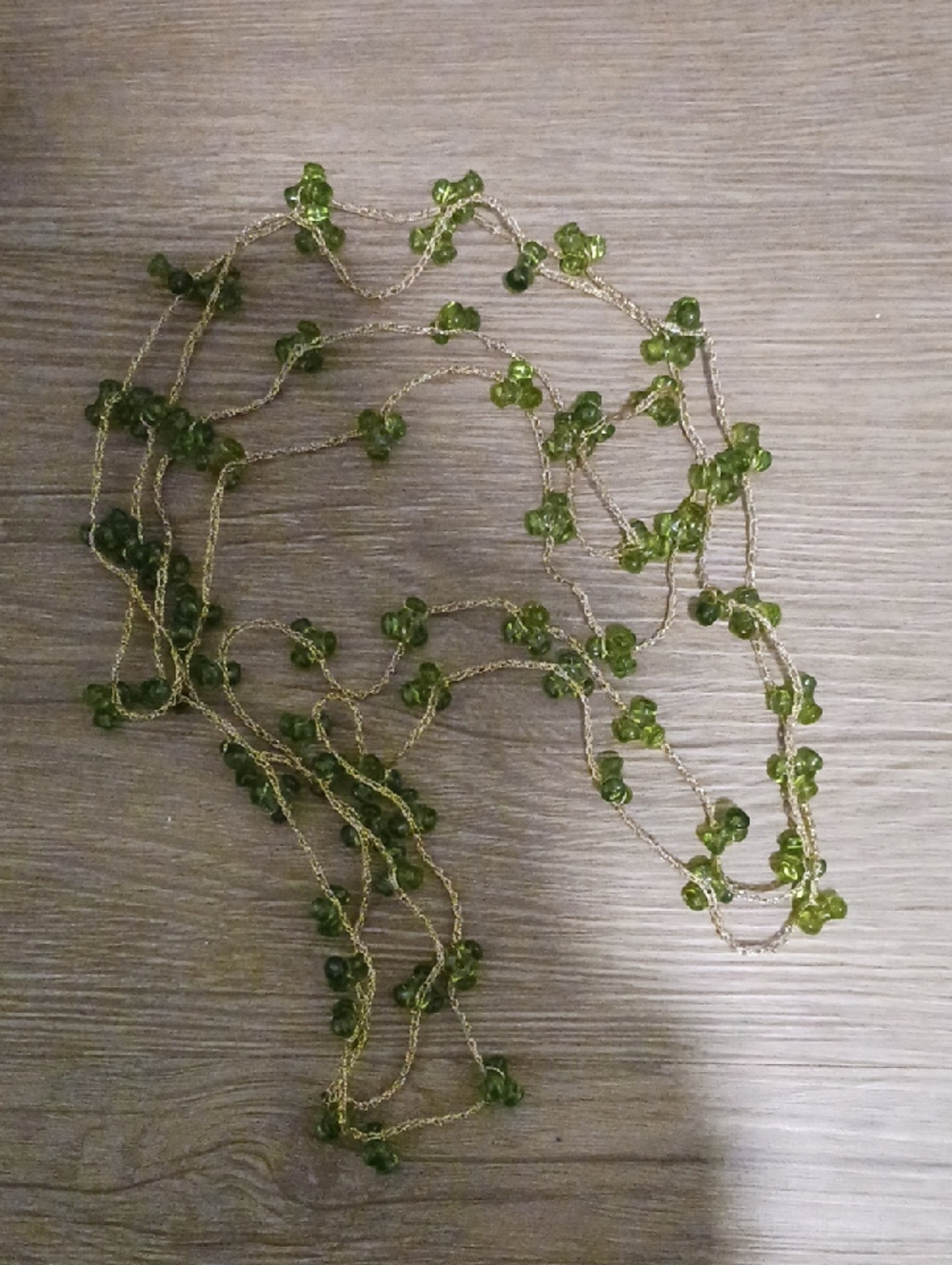 Source Green Beaded Necklace That Can Be Styled Long Or Twisted Into Strands